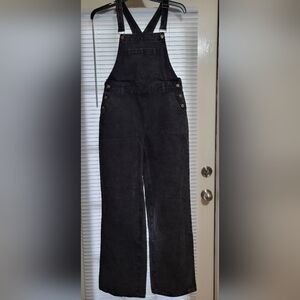 Fashion Nova Black Denim Overalls Classic Style